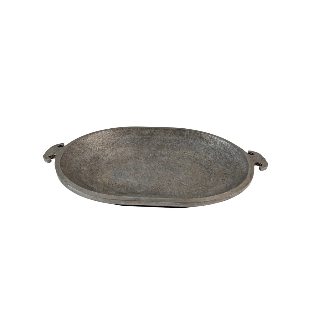 Guardian Service Vintage Hammered Aluminum Oval Platter Sizzler Tray 15 inch
